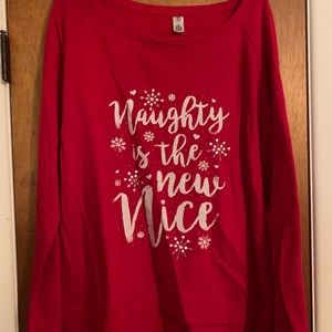 New Directions red Christmas Shirt, Size 1X